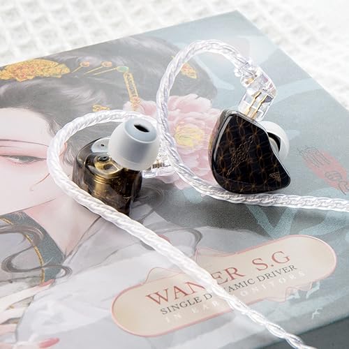 Miniatura 2 de Kinboofi TANGZU WAN'ER S.G - Auriculares con monitor intrauditivo, auriculares con cable de alta fidelidad sin micrófono, auriculares deportivos con