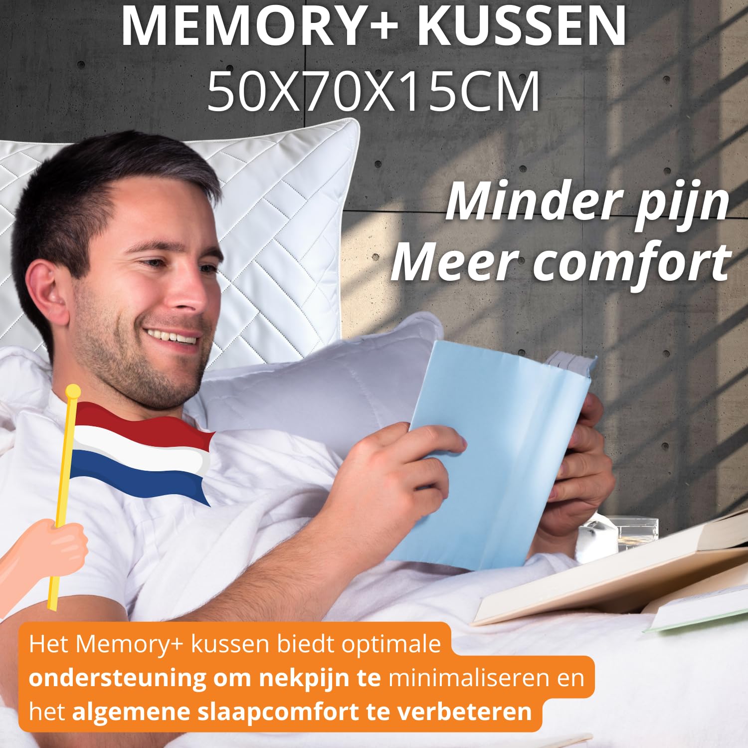 Ergonomisch Nekkussen Memory 40x60cm (Garantie) Memory Foam Kussen Voor Pijnlijke Nek Pijn Verlichten Herstellend Slaapkussen 40x60 Visco-elastisch Memory Foam Stevig Kussen Sofakussen Decokussen