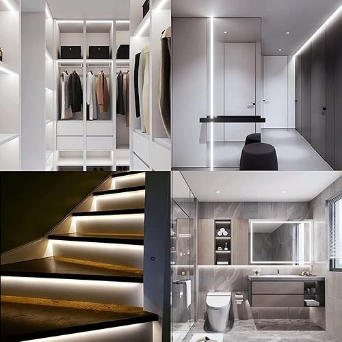 Miniatura 6 de COB - Tira de luz LED blanca de 16.4 pies, tira de luz LED regulable de 6000 K, luz blanca brillante, CRI92+, 0.315 in de ancho, cinta LED flexible