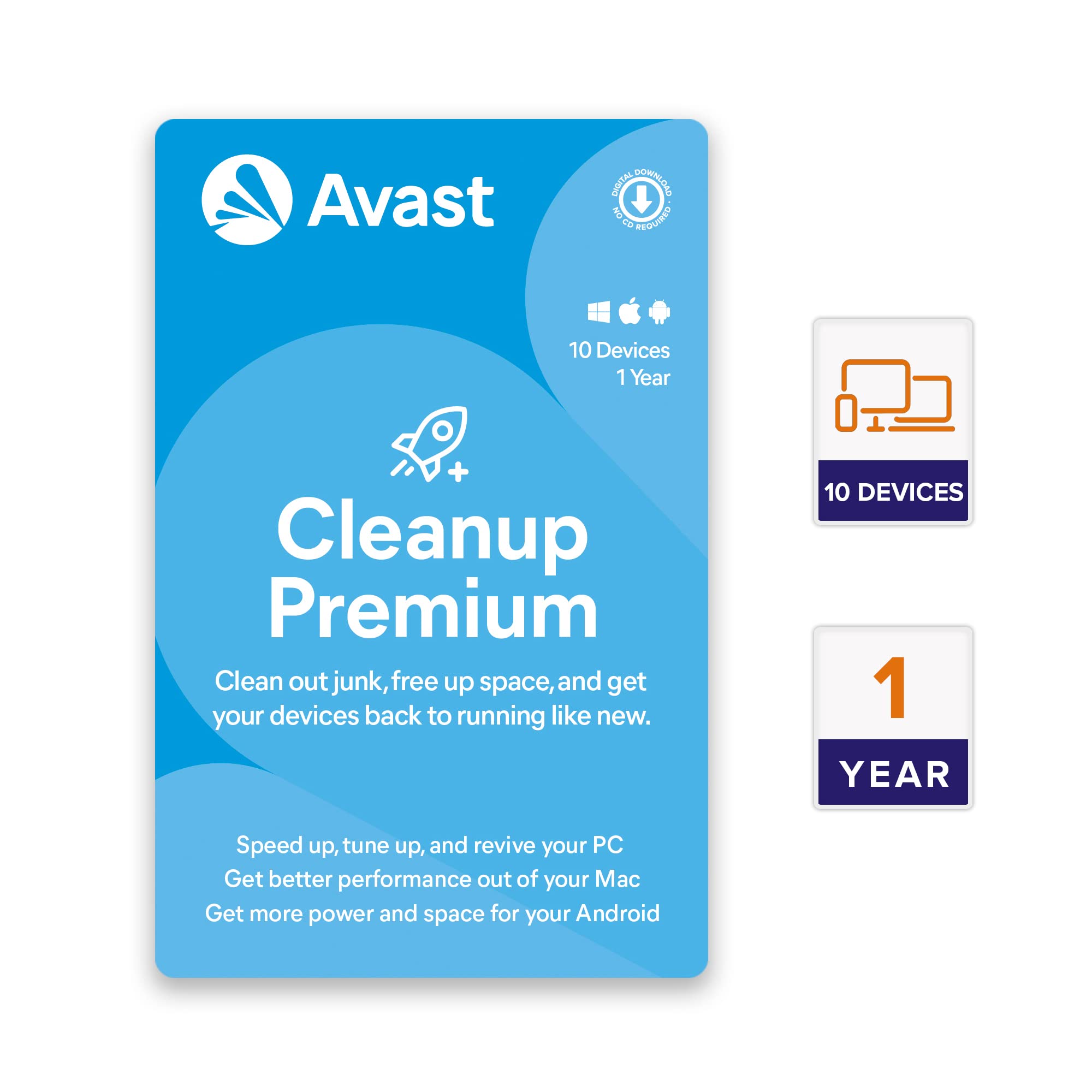 Avast Cleanup Premium | 10 Devices 1 Year | PC, Mac & Android | Boost Devices performance | Email Delivery in 2 Hours (B09PDYHYH9) Amazon Price History, Amazon Price Tracker