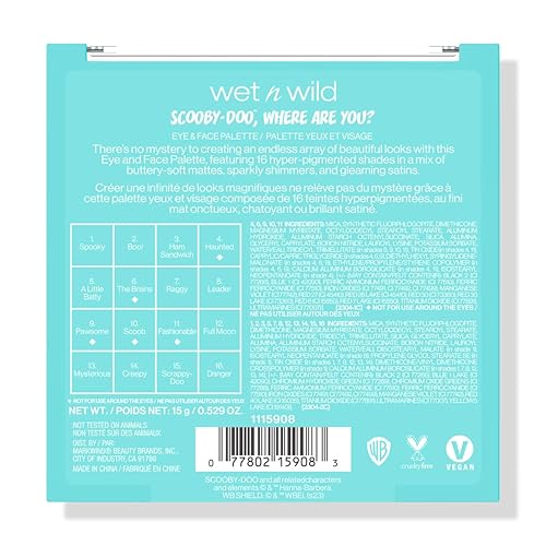 Miniatura 4 de wet n wild Scooby Doo Collection Scooby Doo, dónde estás Paleta de ojos y rostro