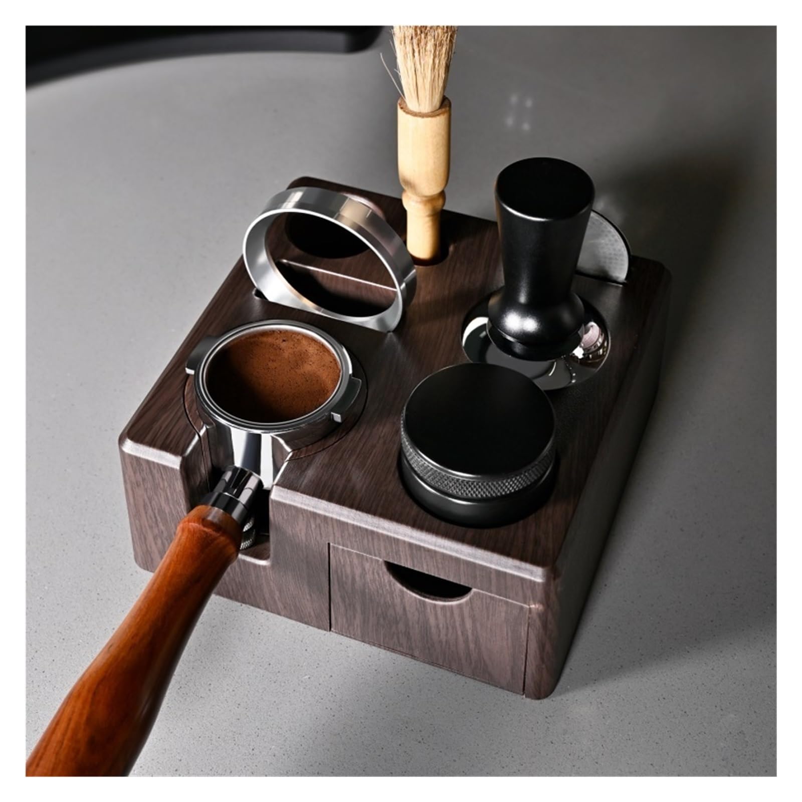 Portafiltro for Stazione Antimanomissione Caffè 51mm 54mm 58mm Multiuso, Compatibile Con Delonghi, Compatibile Con Breville, Accessori for Caffè Espresso Strumento Barista(51-58mm Black)