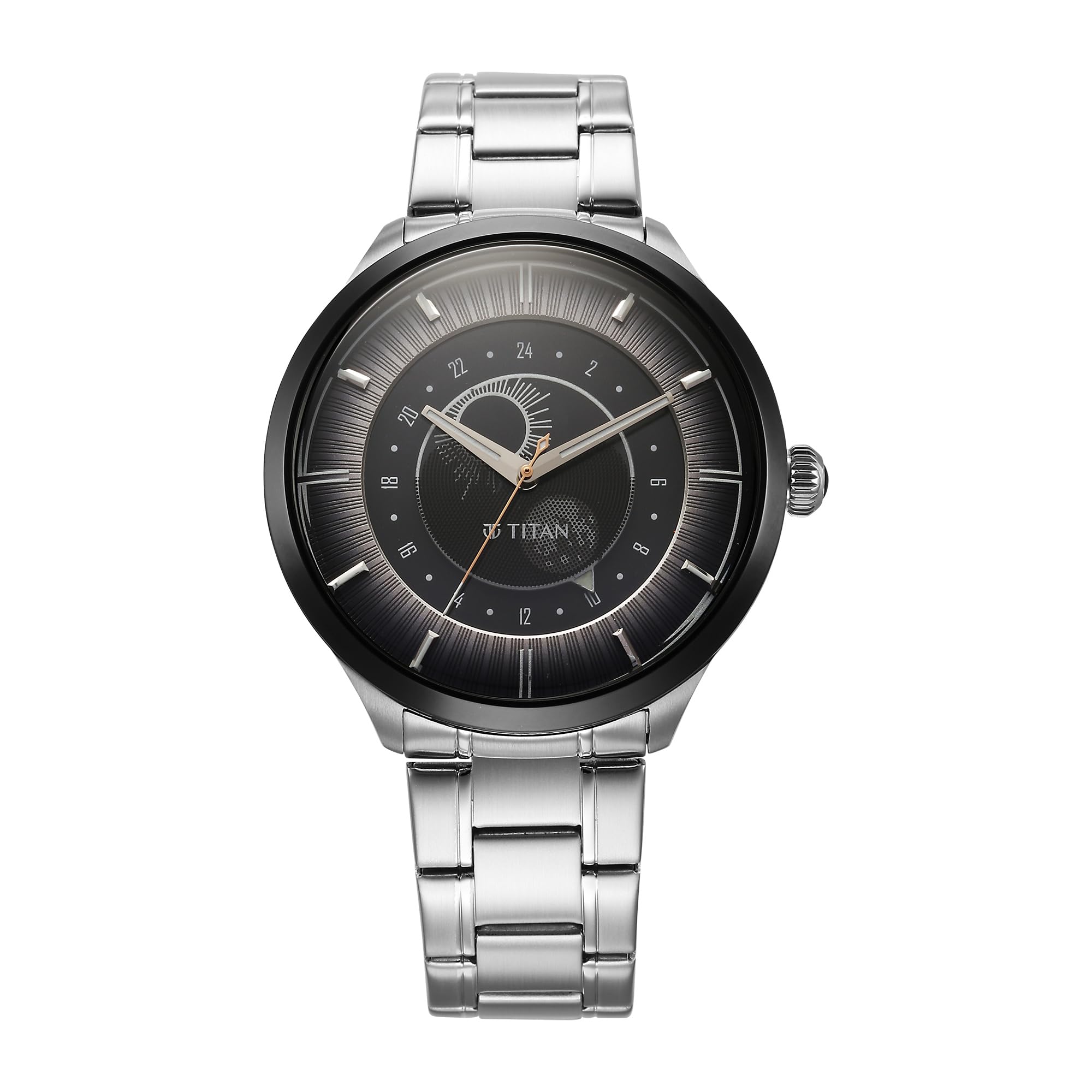 Titan Analog Men Caleum Sun Moon Phase in Scarlet Red - Stellar Edition-image-49