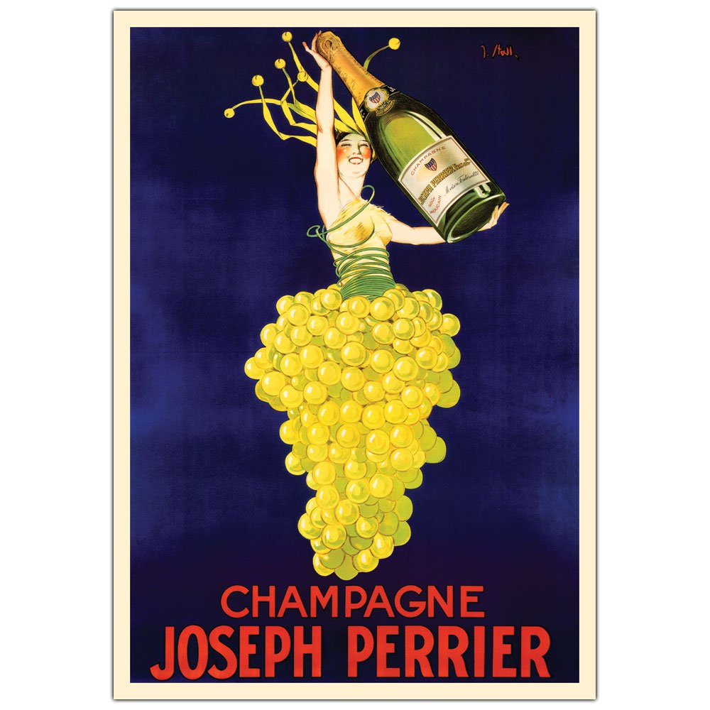 Champagne by Joseph Perrier, 18x24-Inch Canvas Wall Art