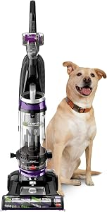 BISSELL CleanView Swivel Upright Vacuum for Pet Hair, Multi-Cyclonic Suction, Automatic Cord Rewind, Scatter-Free Technology, Edge-to-Edge Cleaning, Pet TurboEraser Tool Included, Purple, 2258B