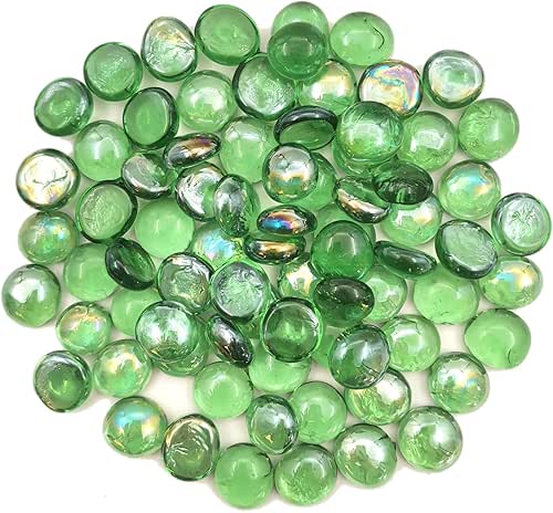 Flat Glass Marbles 1 Pound Vase Filler Fire Pit Glass