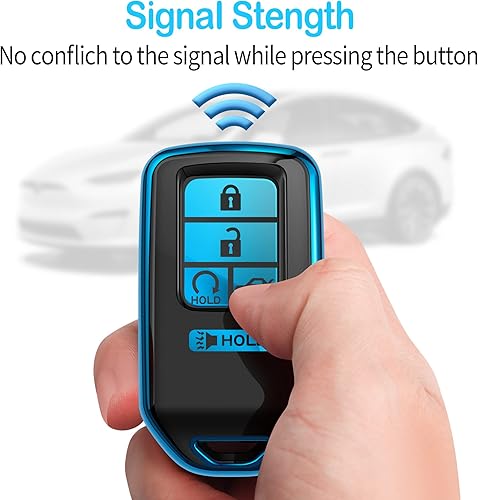 Miniatura 9 de Tukellen Funda para llavero Honda, TPU suave de alta calidad, protección completa, funda para llavero para Honda Accord Civic CRV Pilot Ridgeline
