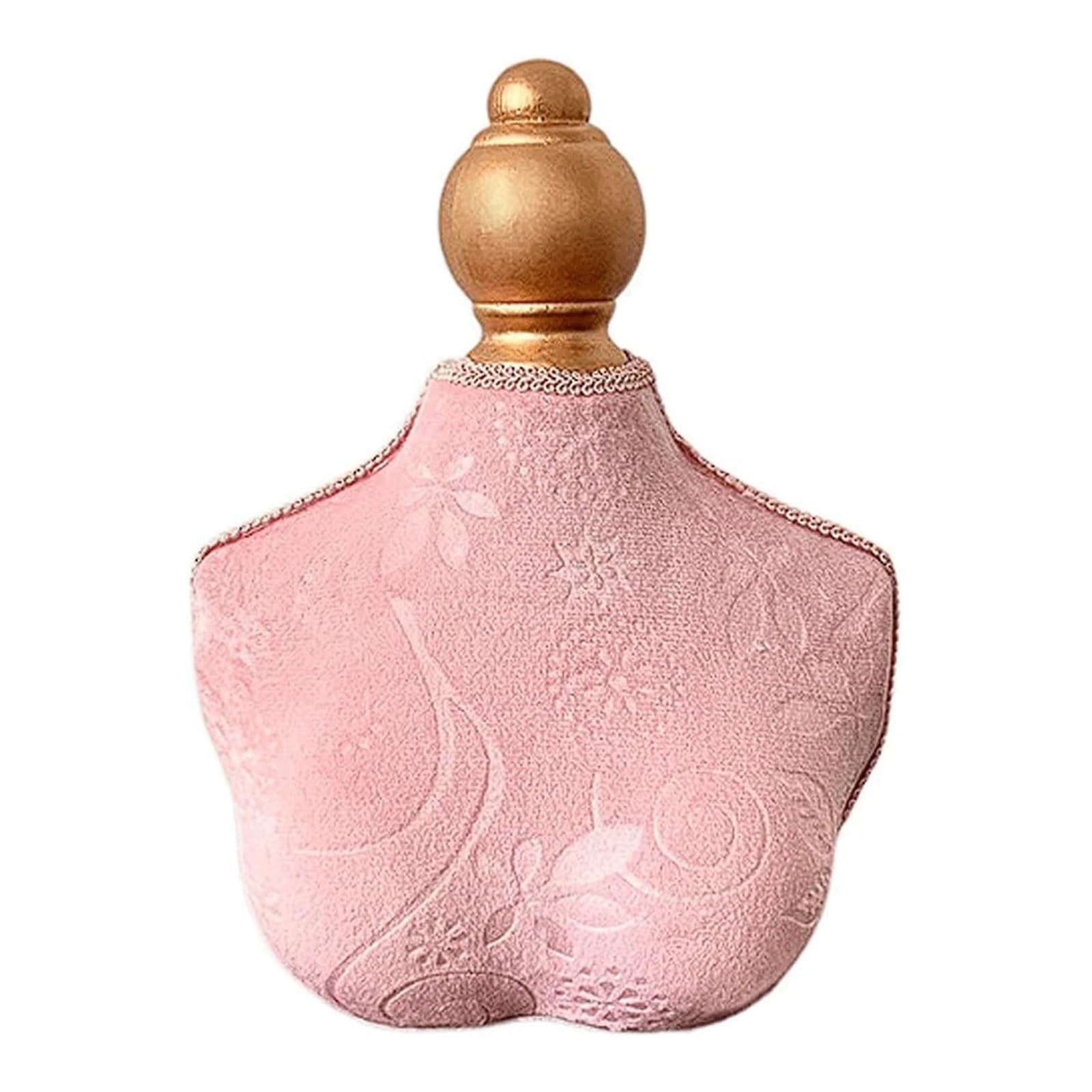 Espositore per gioielli, in velluto, manichino porta collane, design floreale, organizer per gioielli per casa o negozio, scaffale per ciondoli, 18 x 9,5 x 22 cm