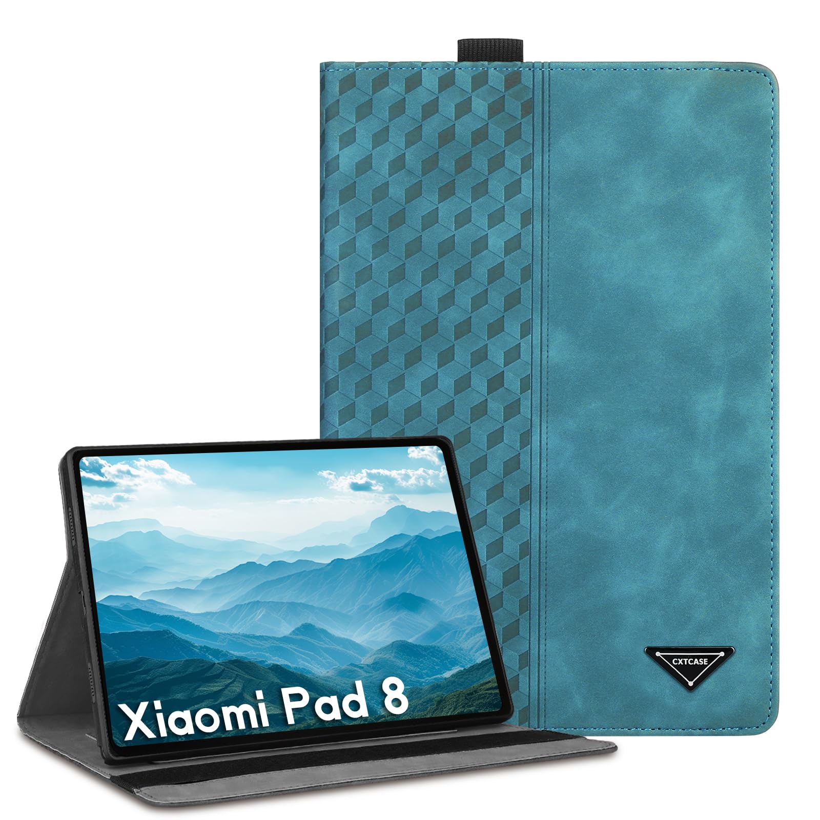 CXTCASE Hülle für Xiaomi Pad 8 / Pad 8 Pro 11.2 Zoll 2025, Multi-Winkel Folio Flip PU Lederhülle Smart Cover Case Schutzhülle für Xiaomi Pad 8 Pro 2025, Grün