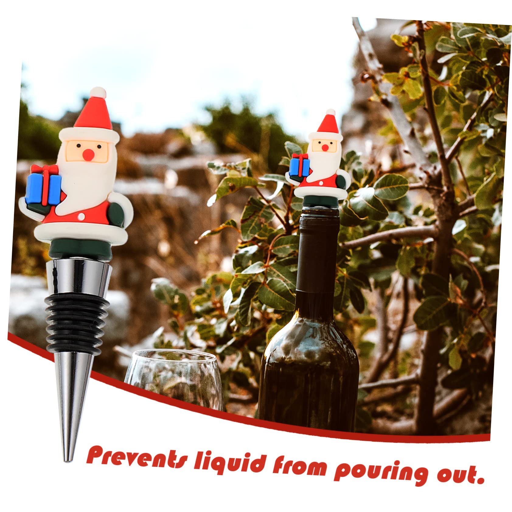 Cabilock 20 Piezas Corchos De Vino De Navidad Tapón De Sellado De Botella De Navidad Tapon De Vino Sellador De Vino Tapón De Vino De Navidad Tapón De Vino para Fiesta Material De PVC