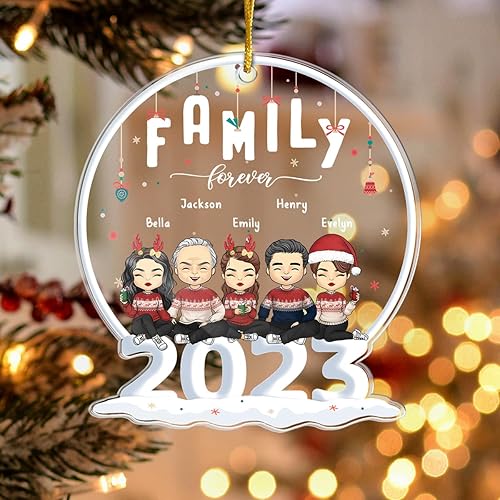 Miniatura 3 de Pawfect House Together We are Family - Adornos acrílicos personalizados para árbol de Navidad, regalos de cumpleaños para mujeres, mejores amigas,