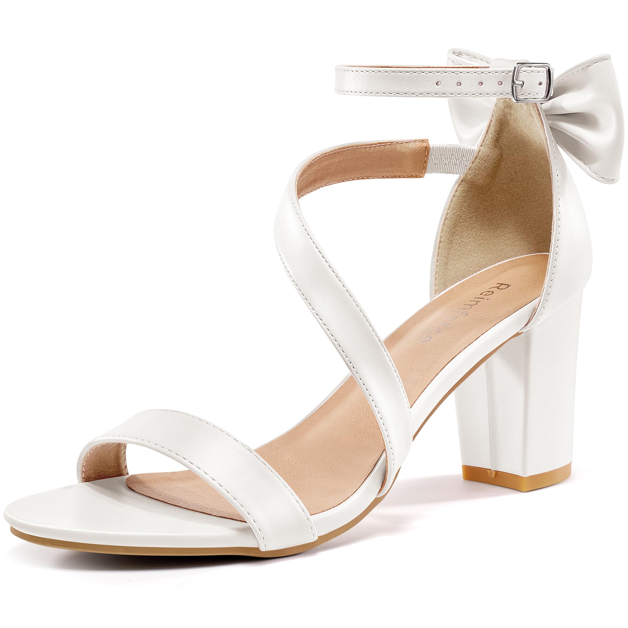 Reimferce Comfortable Block Heels for Women: Cushioned Insole