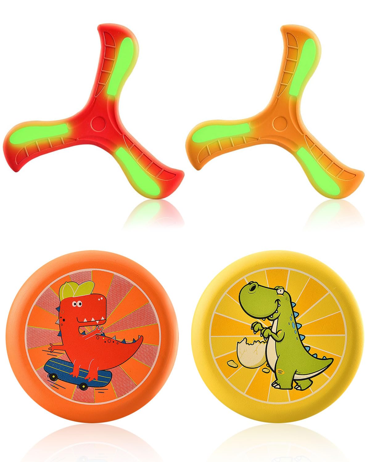 4PCS Boomerang colorati per bambini, facili da lanciare boomarang frisbee giocattoli volanti per giochi all'aperto e al chiuso, divertente gioco sportivo per bambini e divertimento in famiglia