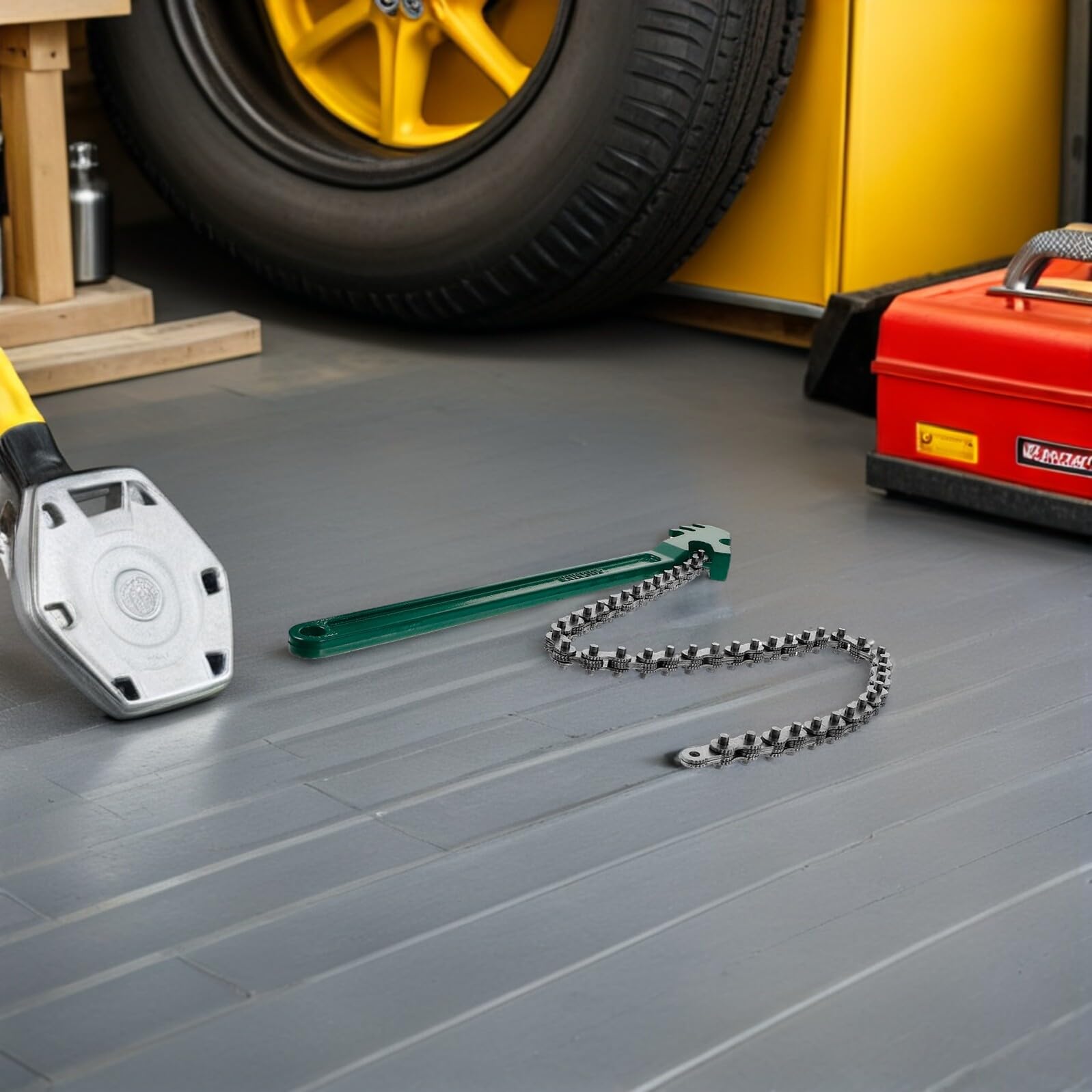 Clé à Chaîne pour 12 Pouces Lot de 2 Outils Métalliques Antidérapants Pince Robuste pour Entretien Automobile et Plomberie Clé à Cliquet pour Filtre et Courroie