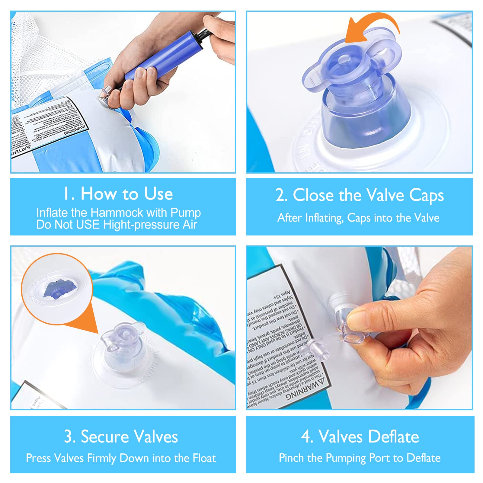 LIOOBO Schwimmstuhl Netze - 2 Stück Tragbare Pool Liegen Für Erwachsene