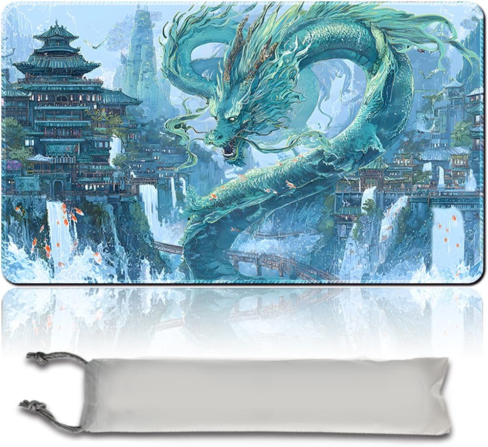 MTG Premium XXL Gaming Mat (60 x 35 cm) - High-Resolution Fantasy Design - Non-Slip Rubber Mat for TCG/CCG/MTG (No Zone, mtg50-2)
