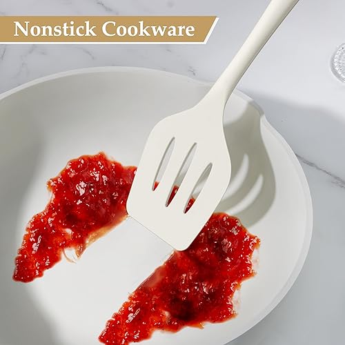 Miniatura 7 de LIANYU 4 utensilios de silicona, juego de utensilios de cocina de cocina, herramientas de cocina con cuchara, volteador, servidor de pasta,