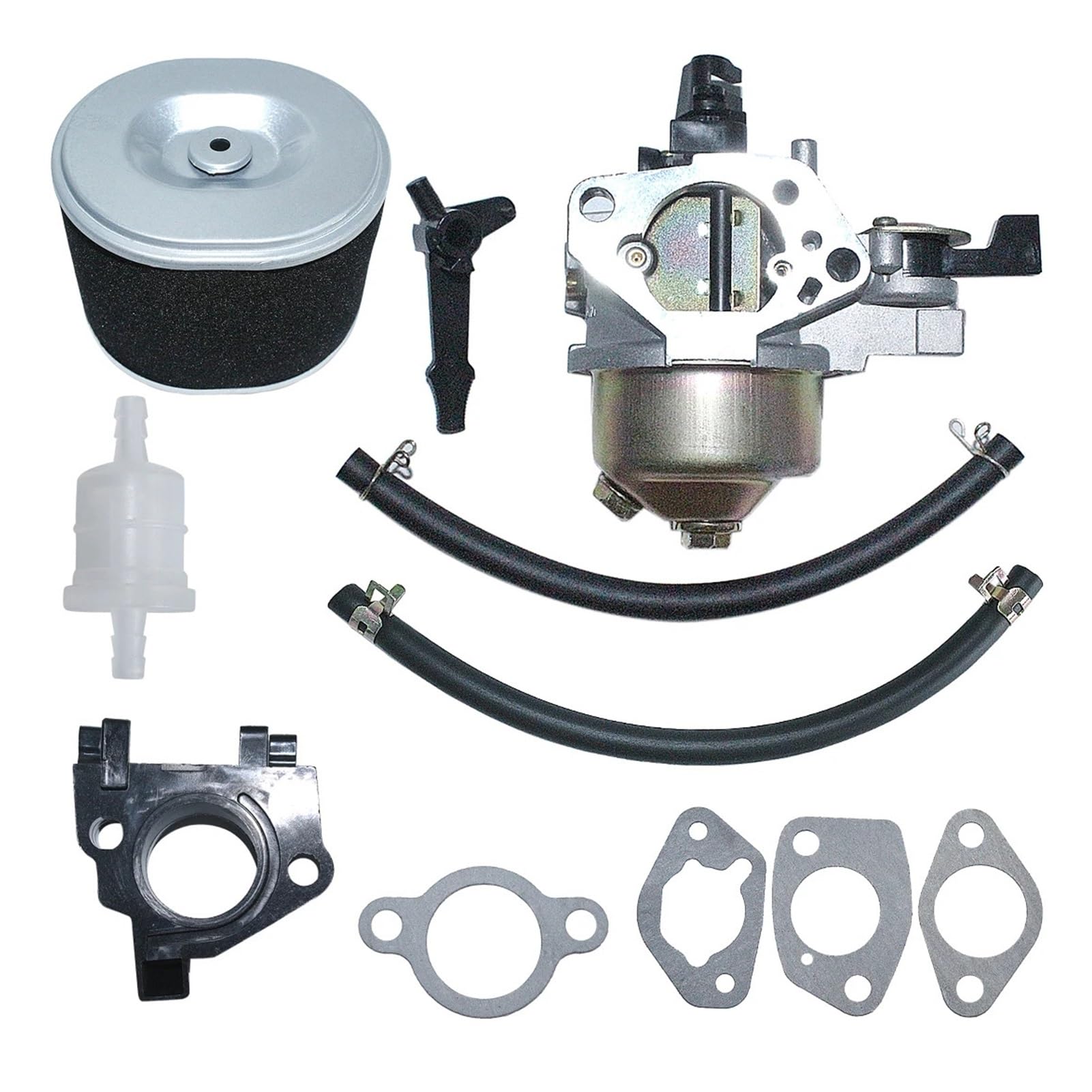Filtro de Aire del carburador for cortacésped GX390 de 13 HP, GX 390 de 188 F, Pieza del Motor, Filtro de línea de Combustible, Junta Aislante de la Varilla del estrangulador