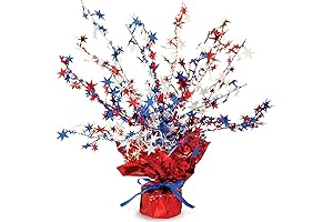 USA Patriotic Star Gleam ’N Burst Centerpiece for Unforgettable 4th of July Gatherings