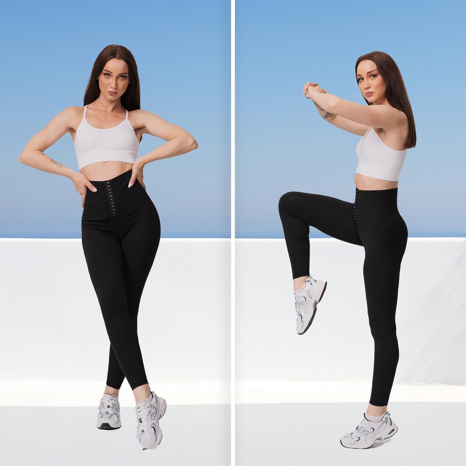 PRO-FIT Adjustable High Waisted Shapewear Leggings, Tummy Control Compression Workout Leggings for Women - Image 4