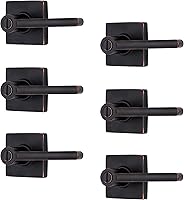 Vista 19 de BRINKS – Paquete de 6 manijas de puerta de paso interior, estilo contemporáneo, bronce toscano, acabado en bronce aceitado sin llave, manija