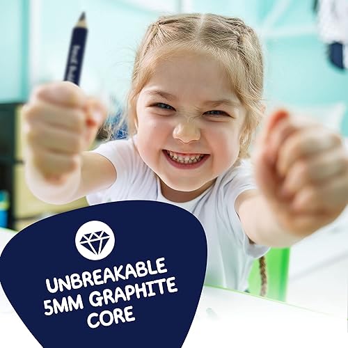 Miniatura 6 de Lápices infantiles para niños pequeños, principiantes, preescolar y jardín de infantes de 2 a 6 años con forma de triángulo jumbo, 2 lápices de