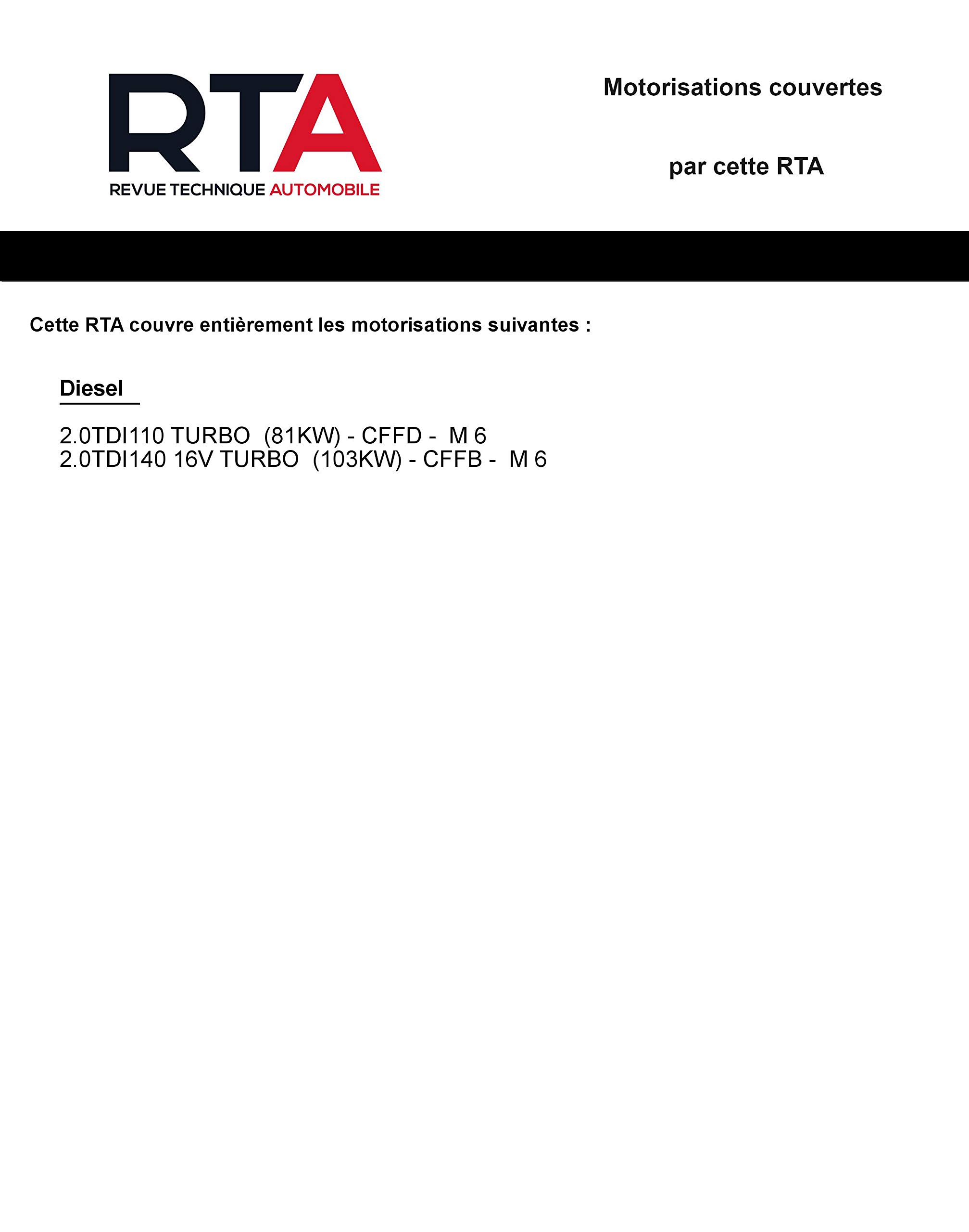 E.T.A.I - Revue Technique Automobile 810 - VOLKSWAGEN TIGUAN 1 PHASE 2 - 2011 à 2016