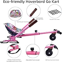 Vista 2 de Eco-Friendly Hoverboard Seat Attachment - Cool Seat, Swivel Wheel, Adjustable Length - Compatible with 6.5", 8", 8.5", 10" Hoverboards - Safe &