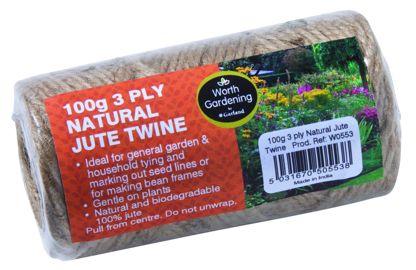 Garland Green 100G 3 Ply Natural Jute Twine