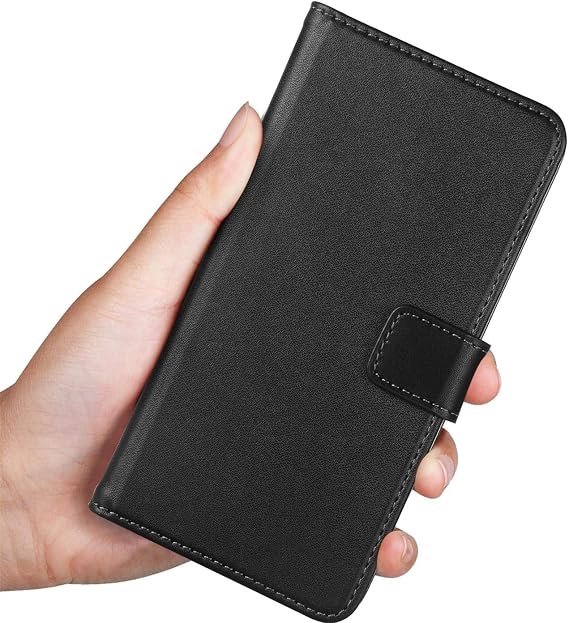 Verco Mobile Phone Case for ZTE Blade V50 Design 5G Case Book Case Flip Cover for ZTE V50 Design 5G Case [Card Slots/Stand Function] Black