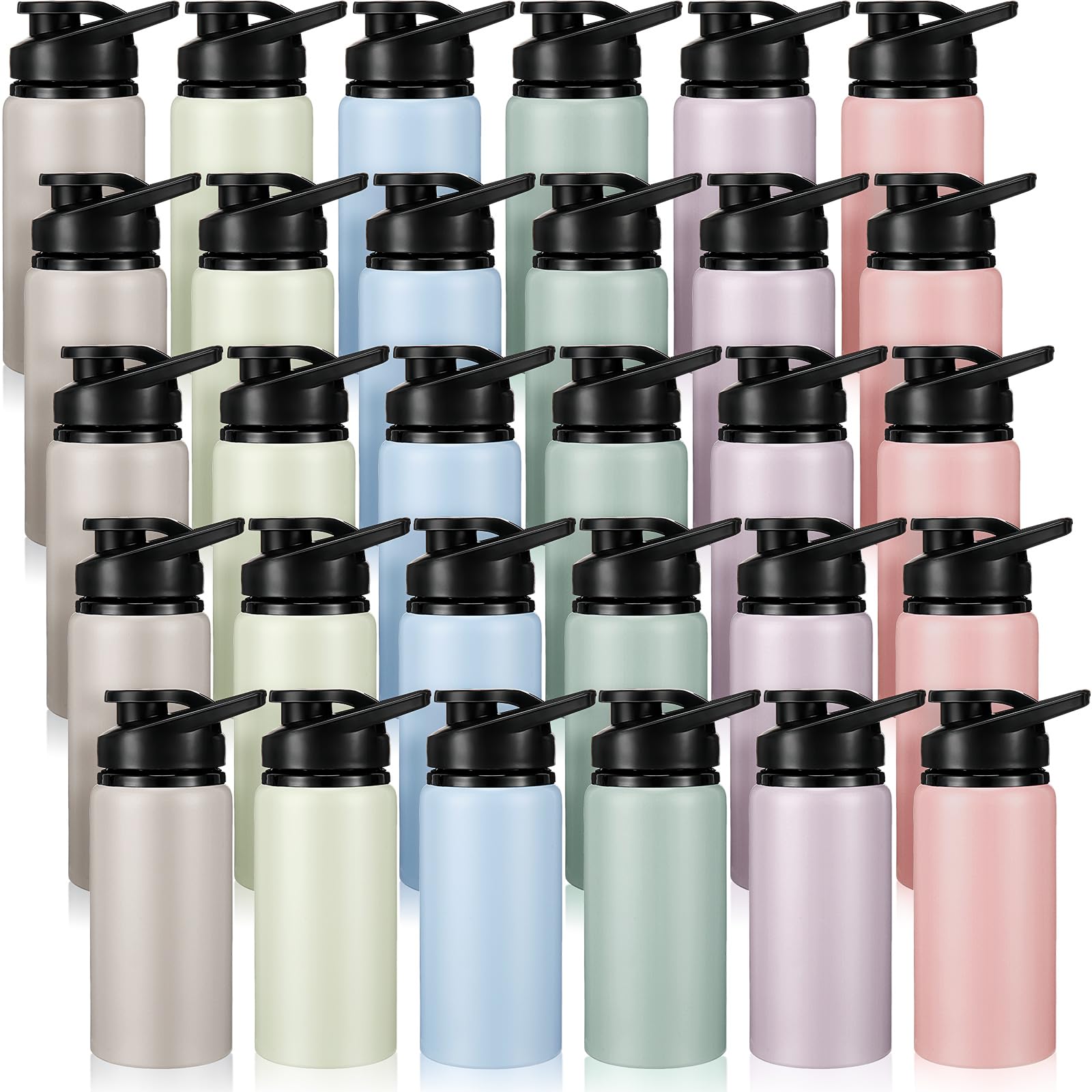 Domensi Bulk 12-Pack 17oz Lightweight Aluminum Sports Bottles