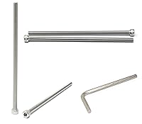 Vista 269 de iexcell 25 piezas M4 x 60/65/70/75/3.150 in paso de rosca 0.028 in acero inoxidable 304 cabeza hexagonal Tornillos Tornillos surtido Kit