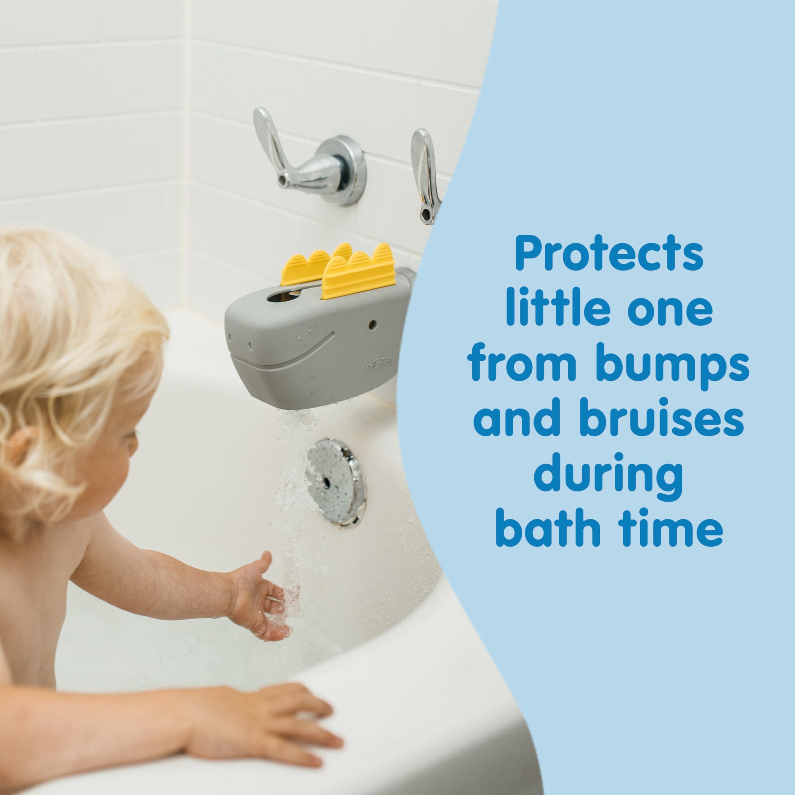 Dr. Brown’s CleanUp Dino-Soft Baby Bath Spout Cover, Soft and Safe on Tub Faucet, Toddler Bathtub Safety for Kids, BPA Free, Certified Plastic Neutral — Amazon image 2