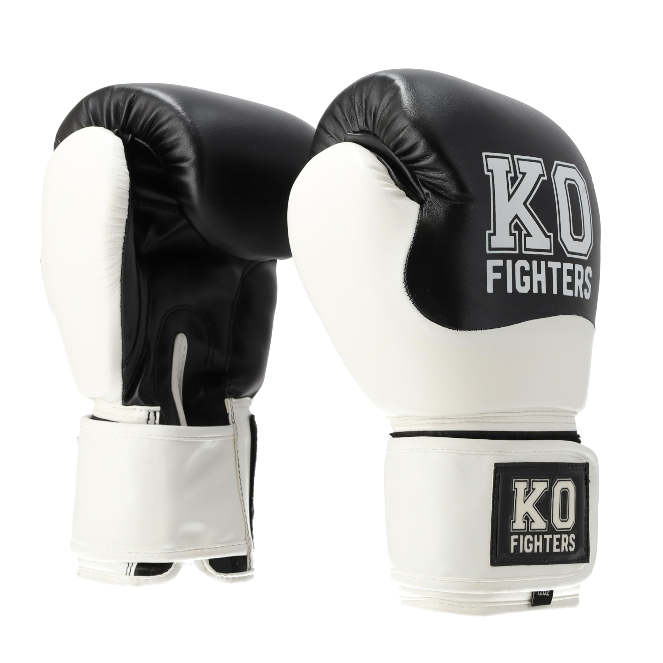 Guantoni da boxe – kickboxing, boxe e MMA – Pelle vega, chiusura in velcro – Guanti da allenamento per principianti e avanzati – Borsa per il trasporto inclusa – Nero e bianco