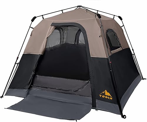 Miniatura 14 de Tienda de campaña para 3/4 personas con 1 puerta, 4 ventanas y ventilación mejorada – Instalación instantánea, impermeable, 8'x 8'x 67'' suelo de 4