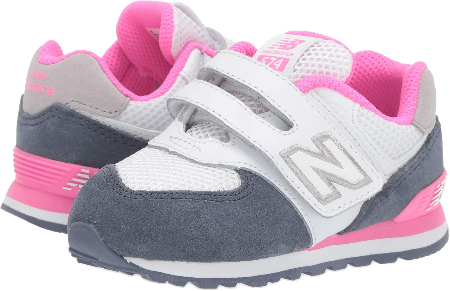 New Balance 574, Entrenadores Niñas, Blanco (White/Navy White/Navy), 27.5  EU : Amazon.es: Zapatos y complementos