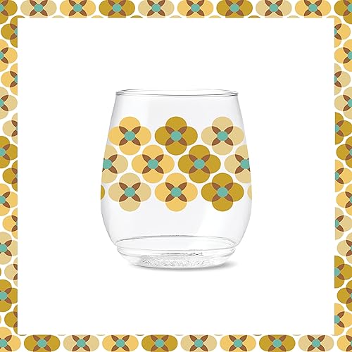 Vista 19 de TOSSWARE POP Vino Designer Series - Formas 3, juego de 6, calidad premium, reciclables, irrompibles y transparentes de plástico transparente