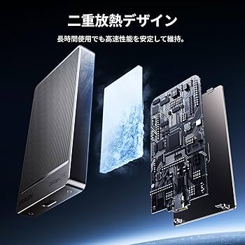 【新品】UGREEN 1TB 外付けSSD 最大2000MB/s Amazon | UGREEN SSD 外付け 1TB USB 3.2 Gen 2×2規格 読み込み