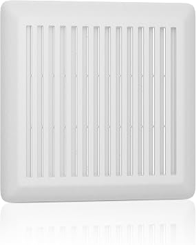 MAYITOP C350GN Bathroom Vent Cover With Springs Replacement Bathroom Ceiling Fan Grille Cover For Bro-an-NuT-one C350GN Grille for NuTone 695 and 696N Ventilation Fan White 8.75" x 9.125"