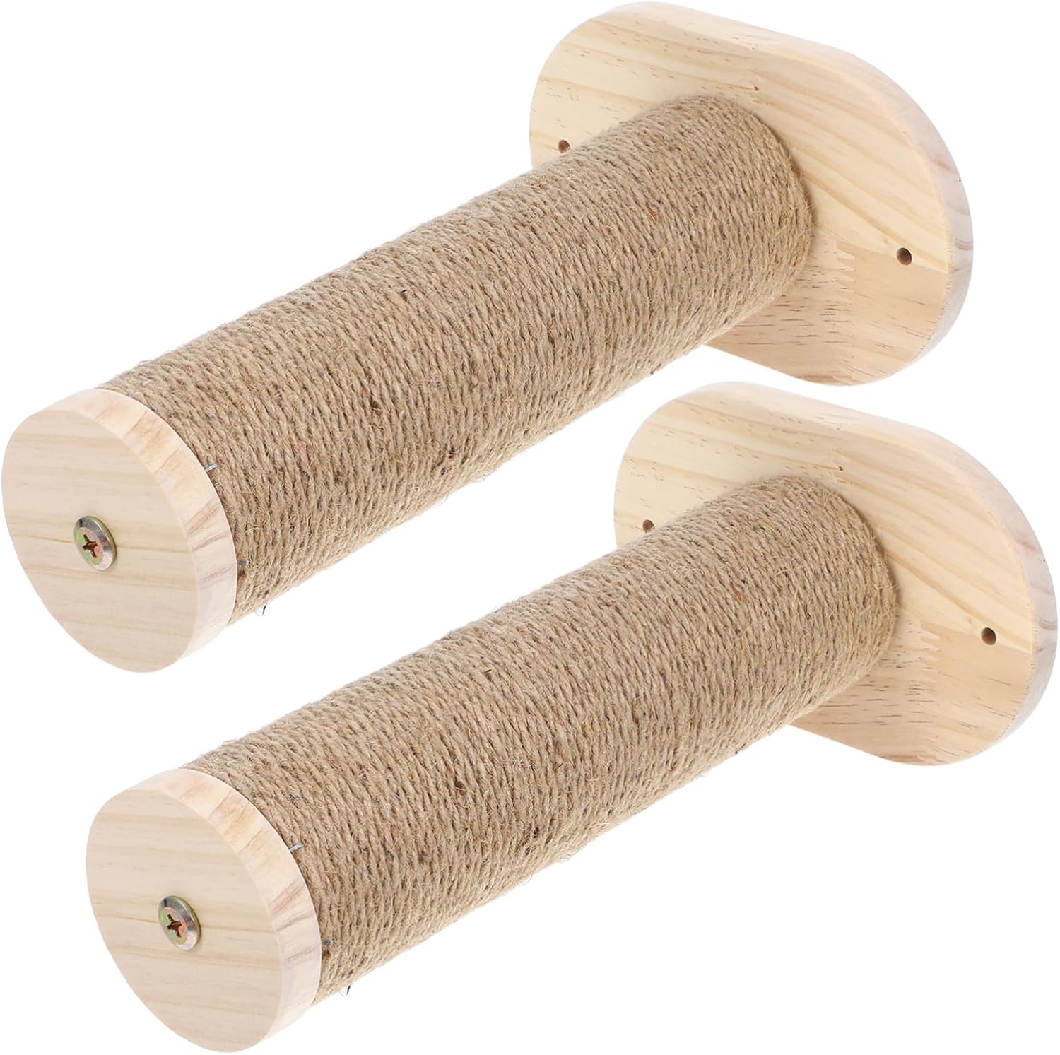 2pcs Cat Wall Steps Wooden Cat Stairs Wall-Mounted Scratching Post for Home