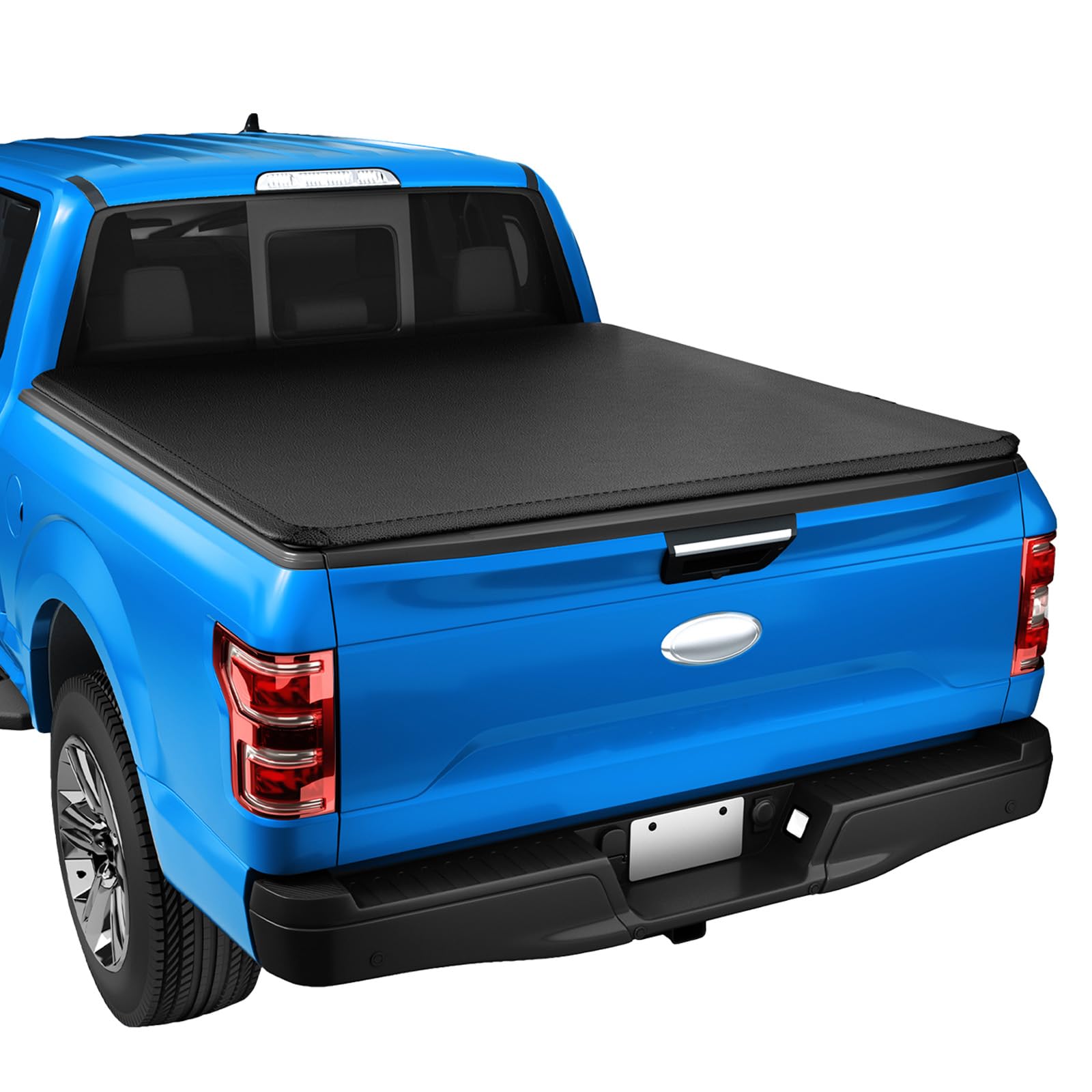 Soft Roll-Up Truck Bed Tonneau Cover Compatible with 2004-2014 Ford F-150 2006-2014 Lincoln Mark LT 5.5FT Bed