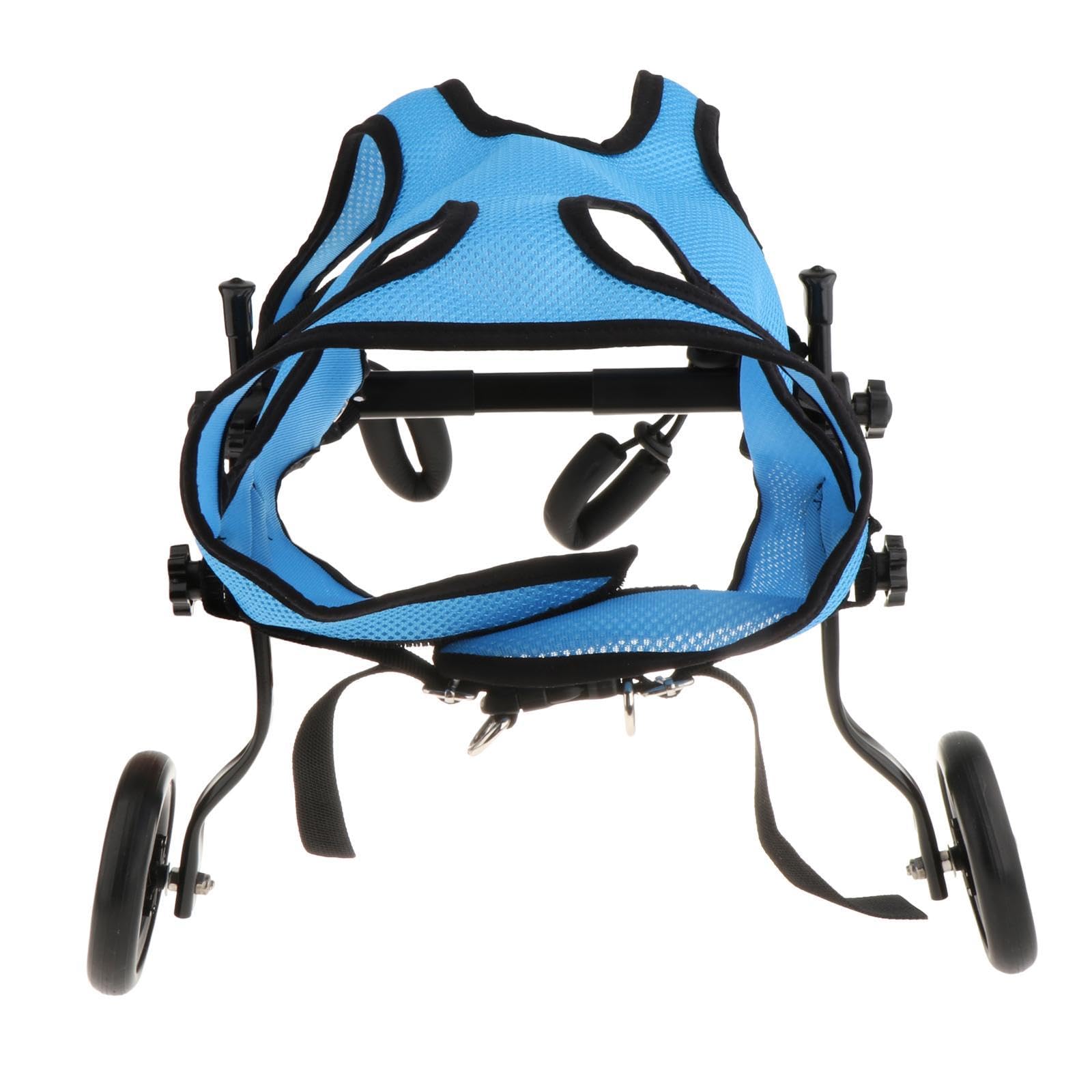 Dog Wheelchair for Back Legs Metal Dog Wheelchair Cart for Small Pets (Blue) S