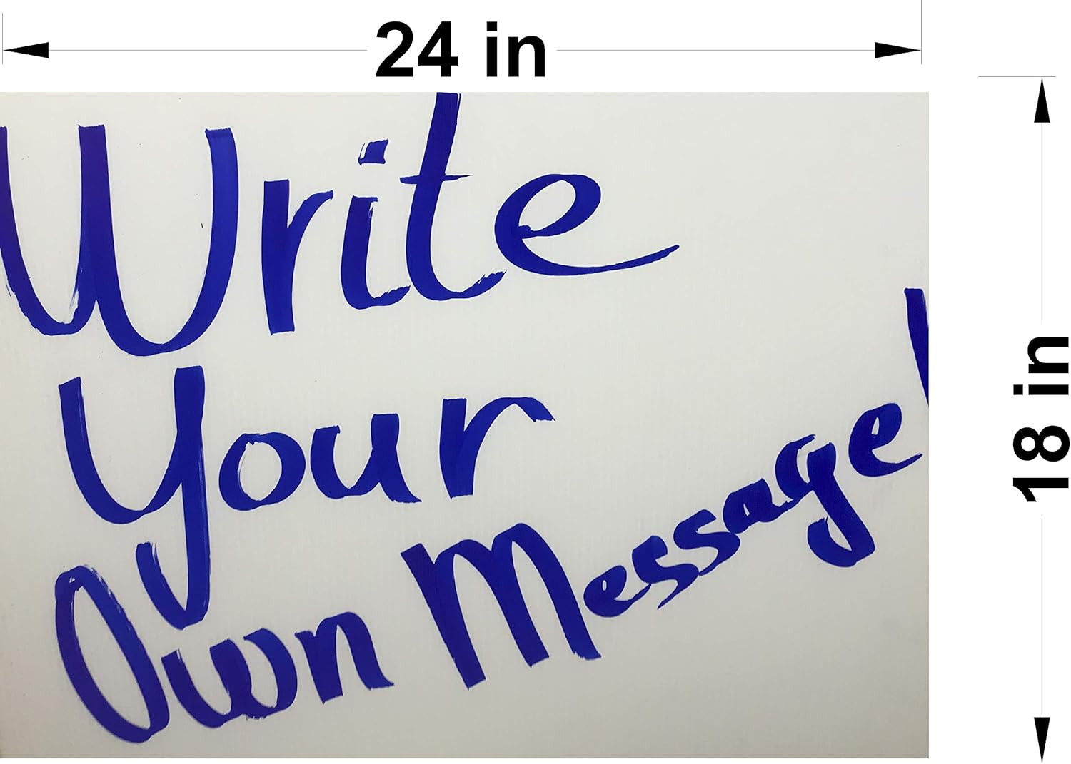 50 Blank Signs 18x24 inch x 4mm Corrugated Plastic Blank Sign, 50 Pack White Signs, Flute 18'' Ship Same Day (50signs18x24) : Industrial & Scientific