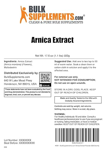 Miniatura 2 de BulkSupplements. com - Polvo de extracto de árnica de flor de árnica seca, árnica en polvo, árnica Montana, suplementos de hierbas, porciones varían