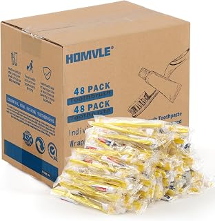 Disposable Toothbrushes with Toothpaste - 48 Packs Individually Wrapped | Travel Toothbrushes Bulk, Medium Soft Bristles, Perfect for Travel Size Toiletries, OCC, Airbnb, Dentist, Office