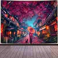 vintage tapestry 街 Amazon.com: Aidatain Japanese Anime Tapestry Ancient