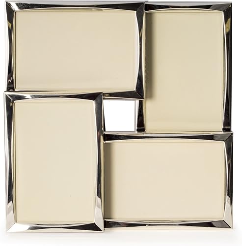 Bey-Berk Marco de fotos de collage de mesa, marco de fotos de diseño, marco de fotos de metal para el hogar u oficina, marco de collage de fotos,