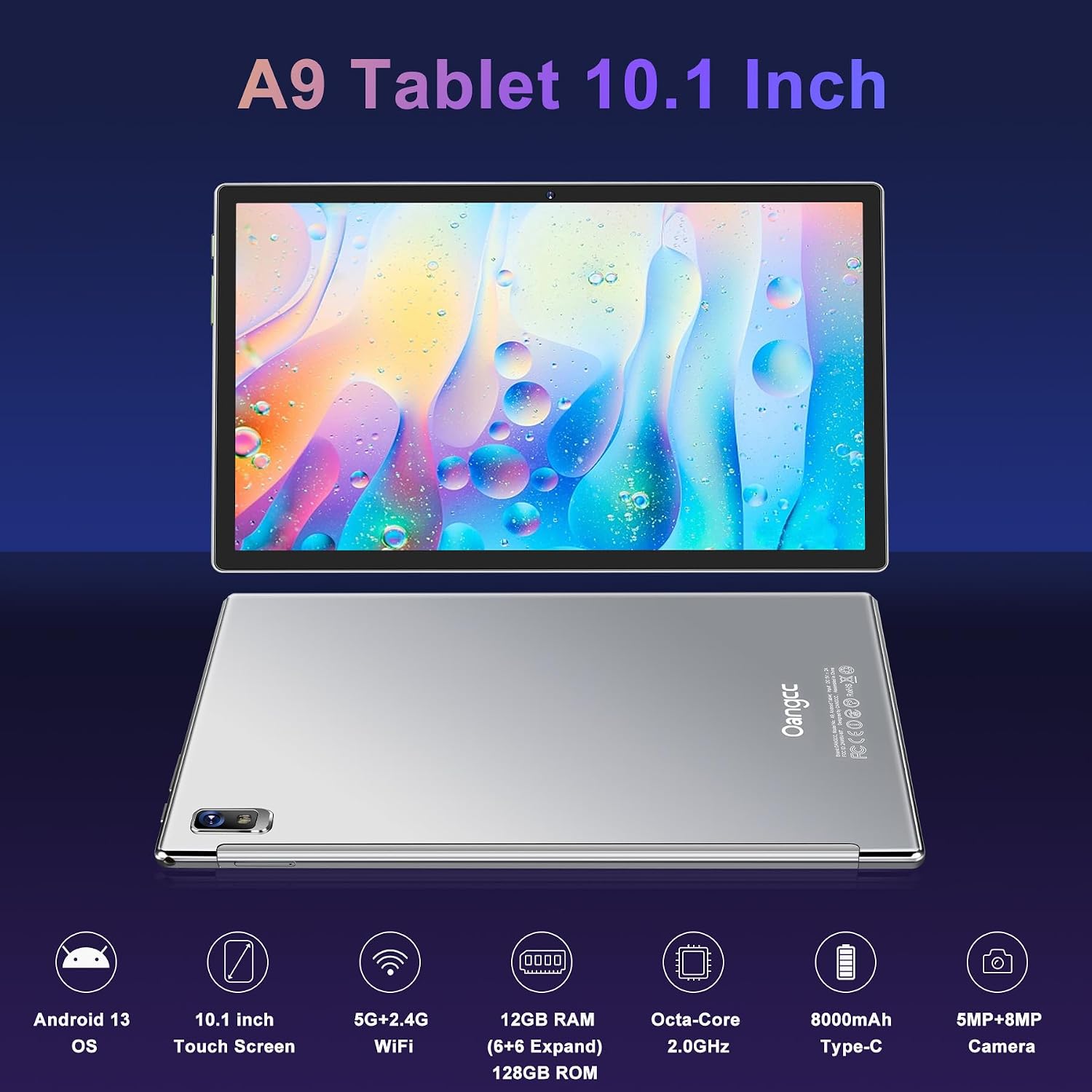 Red Computer 2 In 1 Oangcc Android 13 Tablet 10 Inch Tablets with 12GB(6+6 Expand)+128GB ...