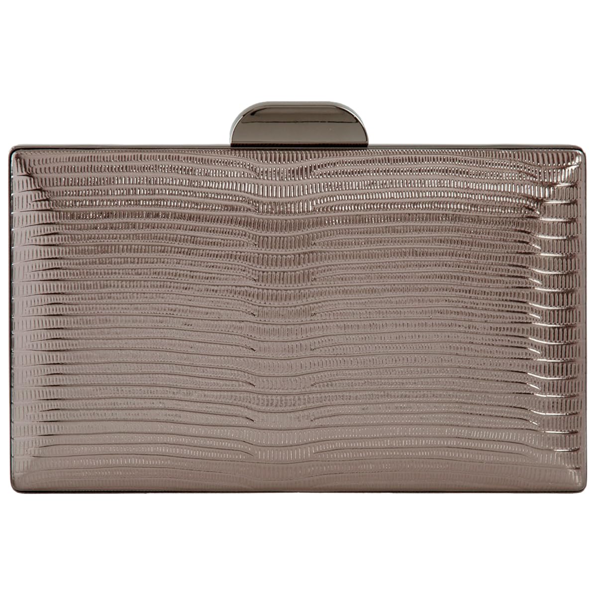 JNB Women's Metallic Material Hard Case Evening Party Clutch