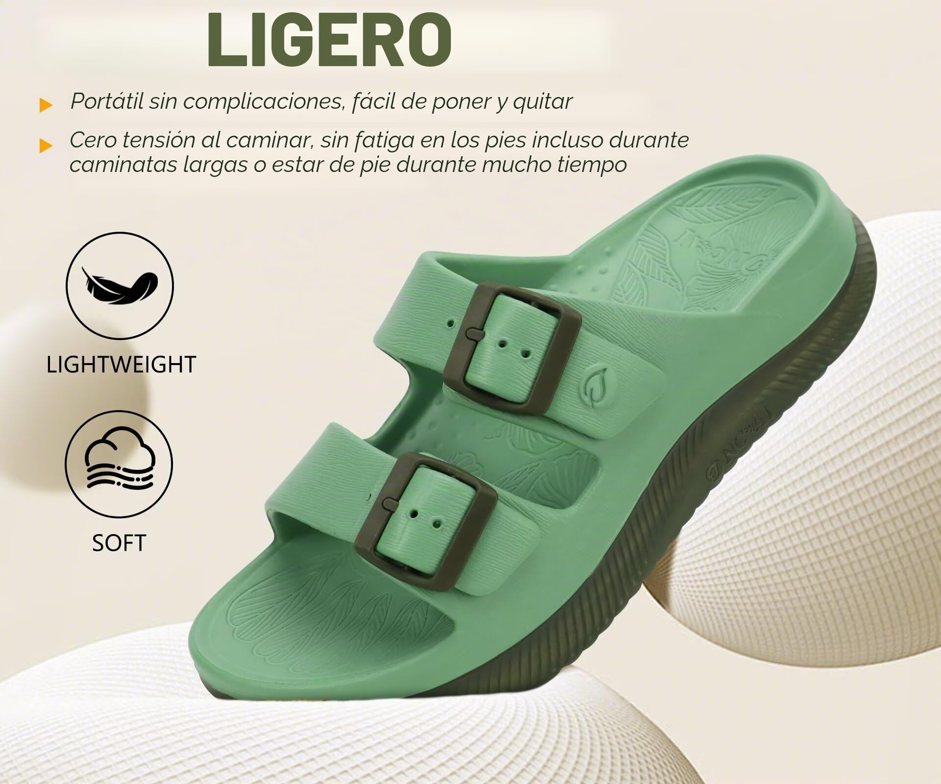 ONCAI Sandalias de Recuperación Mujer, Slides con Correa Ajustable y Soporte de Arco para Fascitis Plantar, Cómodas Deportivas Ligeras Antideslizantes Exteriores Verano Talla 36-42